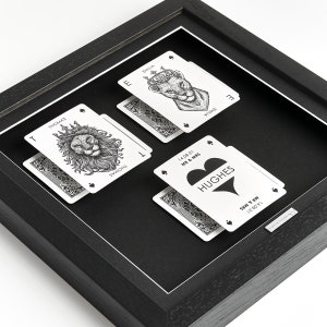 Cadre pour cartes à jouer A GIFT OF HAPPINESS. Cadeau d'anniversaire personnalisé Cadeau de mariage personnalisé par agiftofhappiness Cartes King and Queen