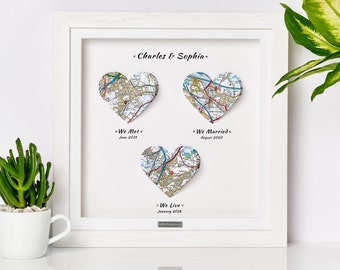 Map Wedding Gift | Map Anniversary Gift | Map Gift For Husband | Map Gift For Wife | Map Gift For Bride | Map Gift For Groom | Personalised