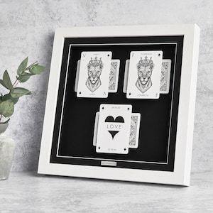 Cadeau de rencontre pour elle et elle, cadre cadeau personnalisé en verre pour elle et elle, thème reine lionne, anniversaire de rencontre