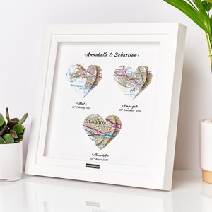 Karte Hochzeitsgeschenk, Karte Jahrestag Geschenk Personalisierte 3D Karte Druck Kunstwerk Geschenk. Karten nach Maß. Einzigartiges personalisiertes Hochzeitsgeschenk vorhanden