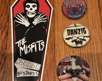 The Misfits Danzig Sticker Pin Set!!