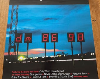 Depeche Mode The Singles Poster 1998 NEW Vintage Music Memorabilia Synth Pop Collector Wall Art