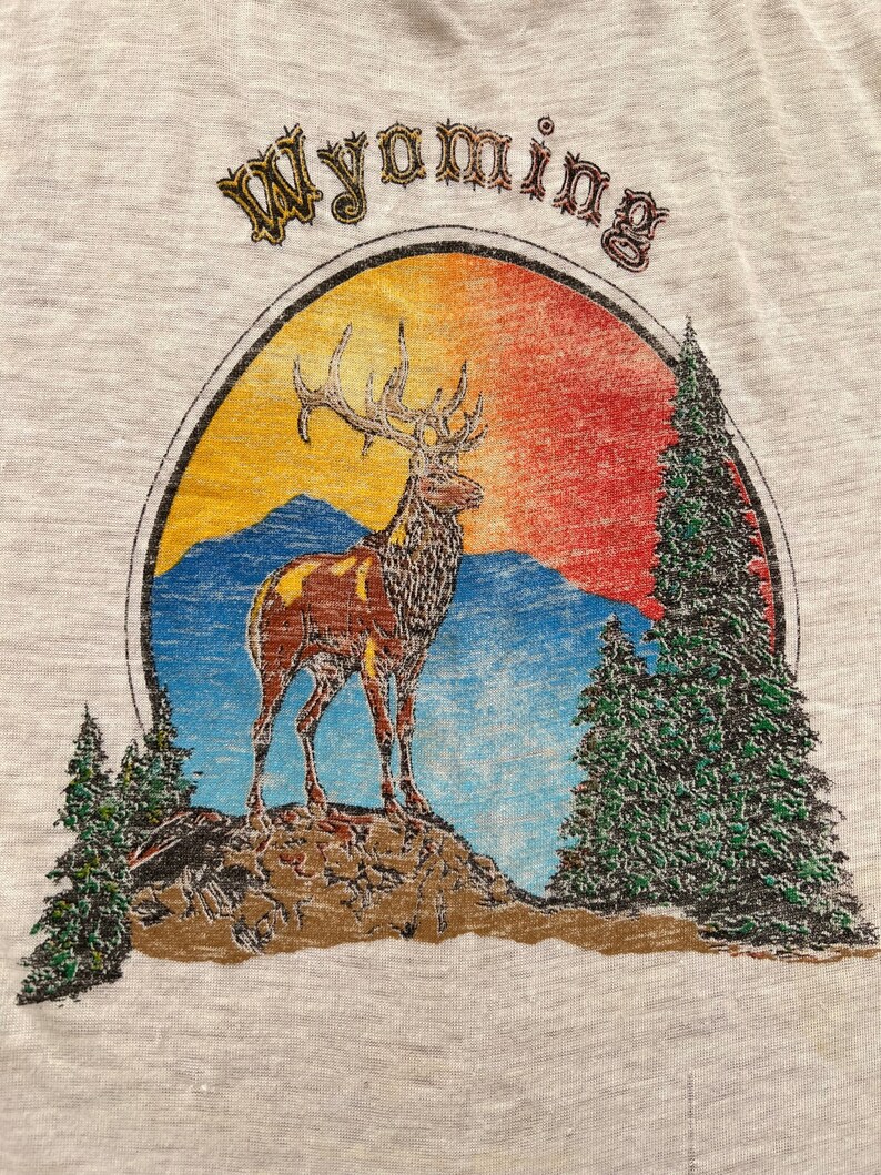 Vintage Wyoming Shirt Size M - Etsy