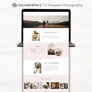 Squarespace Wedding Template - Photographer Squarespace Website Template - Squarespace Website Design - Squarespace 7.1 Theme