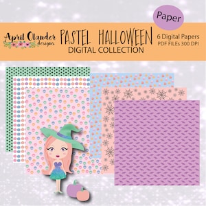 Pastel Halloween Paper Collection Digital Download