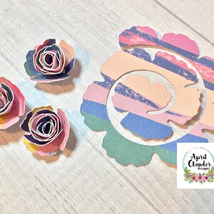 Peony Flower SVG and DXF Template Cut File