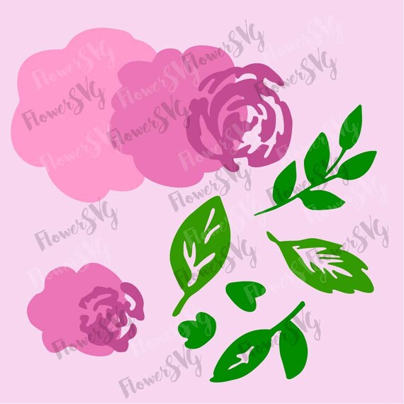 Download Layered Flower Svg And Dxf Template Etsy