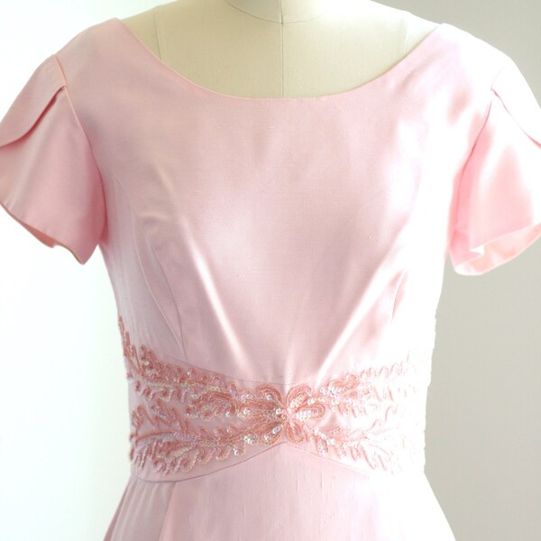 Vintage Mike Benet Pastel Pink Formal Gown ~ Size Medium