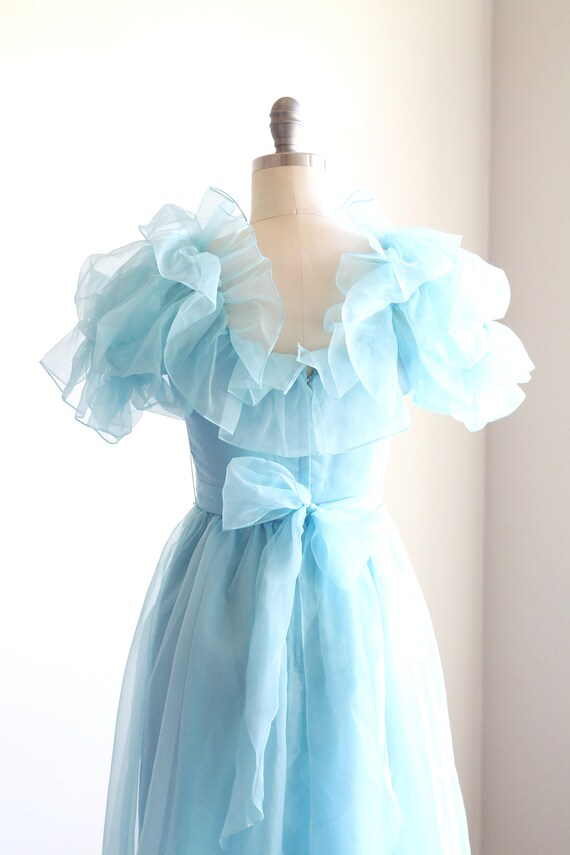 Vintage Pastel Puff Sleeve Aqua Cupcake Dress Siz… - image 10