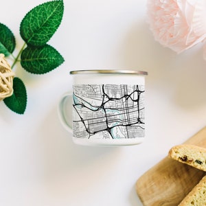 Custom City Enamel Camping Mug and Travel Gift for Husband image 2