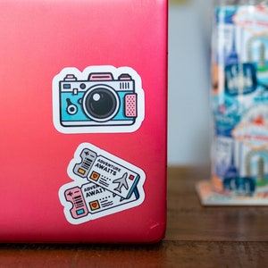 Laptop Sticker, Cute Stickers, Travel Sticker, Vinyl Sticker, Waterproof Sticker, Cool Stickers, Water Bottle Sticker image 1