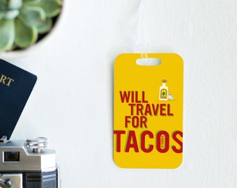 Étiquette de bagage Taco et Cinco de Mayo Taco Tuesday