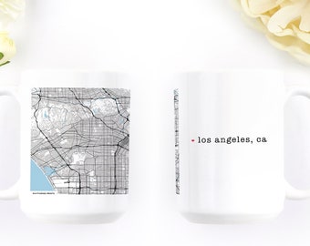 Los Angeles, California Coffee Mug, Best Friend Gift, Big Mug Travel Gift