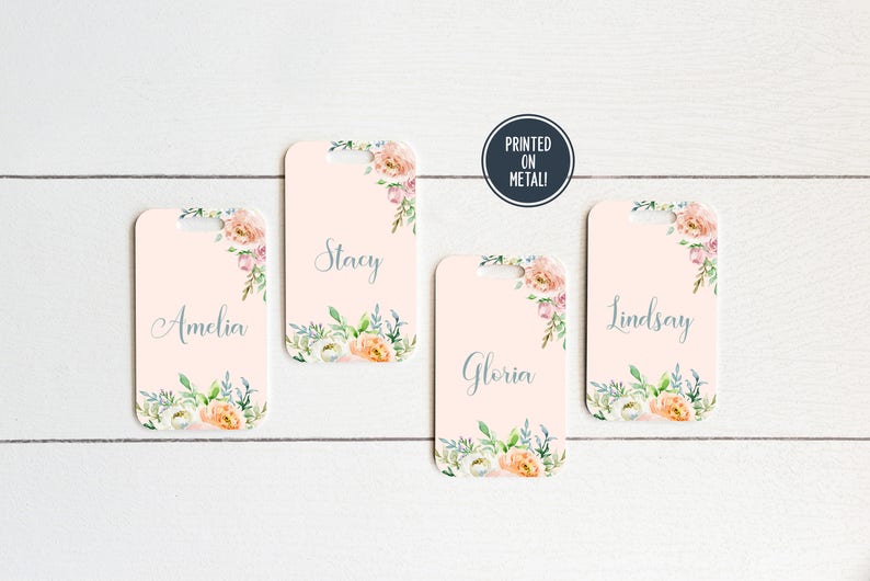 Personalized Luggage Tag, Set of 4 Bridesmaids Gift image 1