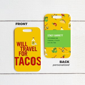 Taco Luggage Tag and Cinco de Mayo Taco Tuesday image 3