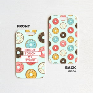 Donut, Personalized Luggage Tag, Easter Basket Stuffer, Easter Basket Gift, 17 Year Old Girl Gift image 3