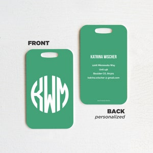 Monogram Luggage Tag and Minimalist Bag Tag for Sister image 3