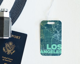 Los Angeles Luggage Tag Personalized, Travel Gifts for Sister