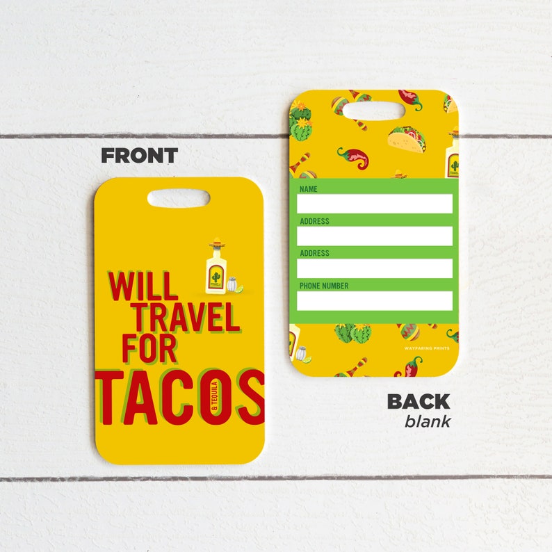 Taco Luggage Tag and Cinco de Mayo Taco Tuesday image 4