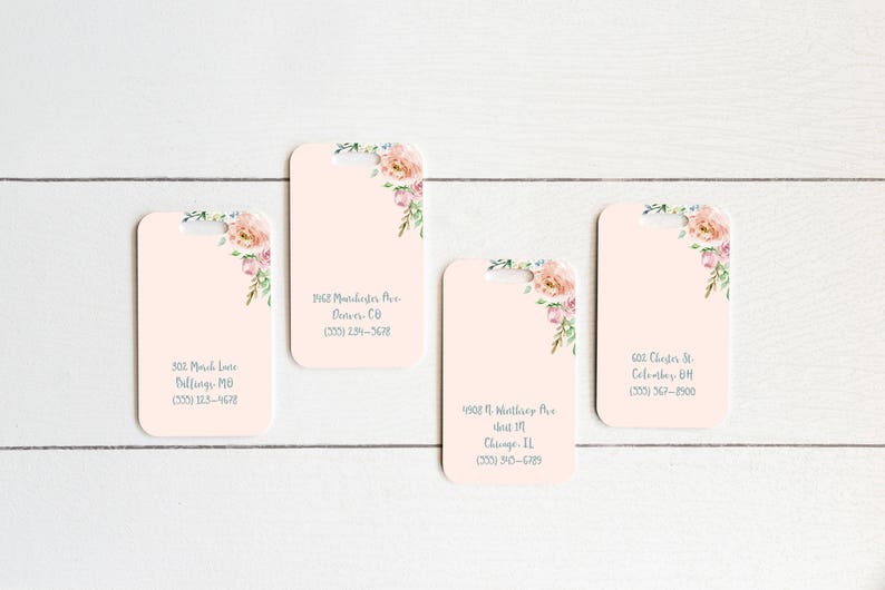 Personalized Luggage Tag, Set of 4 Bridesmaids Gift image 3