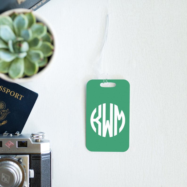 Monogram Luggage Tag and Minimalist Bag Tag for Sister image 4