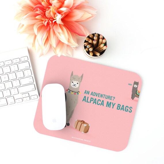 Portable Women Office Non-Slip Rubber Base Wireless Mouse Pad for Laptop Mat Cute Sweet Alpaca Mouse Pad for Kids IMAYONDIA Mouse Pad Funny Girls Custom Mouse Pads with Designs