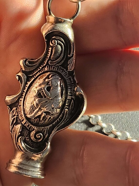 Antique Dutch Embossed 2 Solid Silver Vinaigrette… - image 3