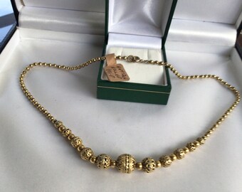 SALE Lovely Vintage Antique Rolled Gold Necklace