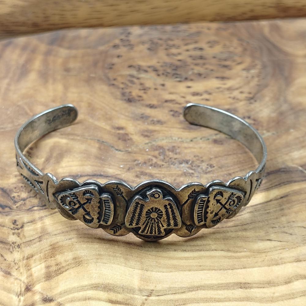 fred harvey インデアンジェリー　ヴィンテージ ナバホ navajo 1940/50年代 Navajo ナバホ族 シルバーバングル マラカイト Fred