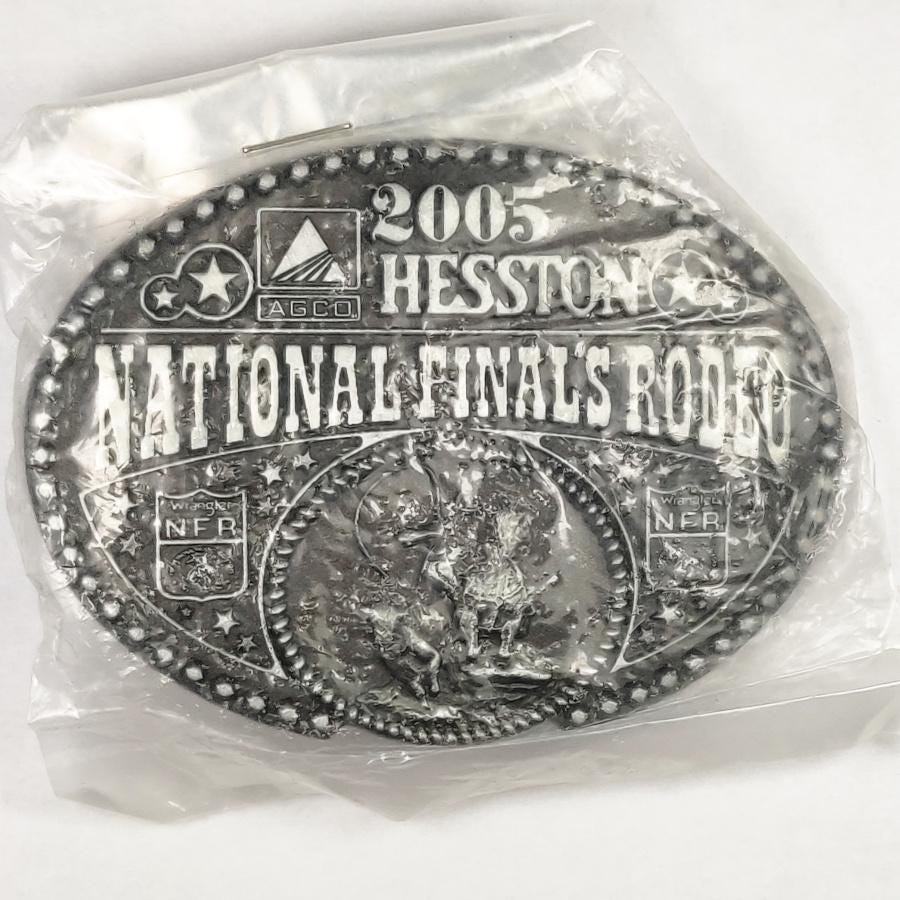 New Western Cowboy Bull Rider 2005 National Finals Rodeo NFR Belt Buckle
