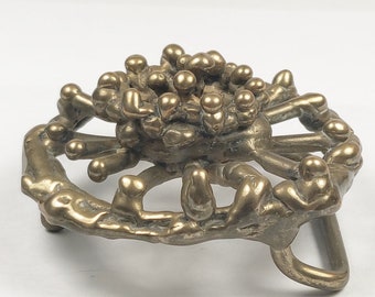 Stephen Burr Flowers Handmade Solid Brass MCM 70s Modern  display picture 2