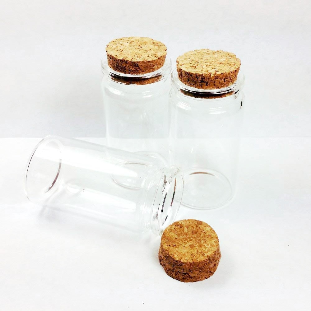 Cork Top Glass Bottle 3 Inch 50ml Etsy