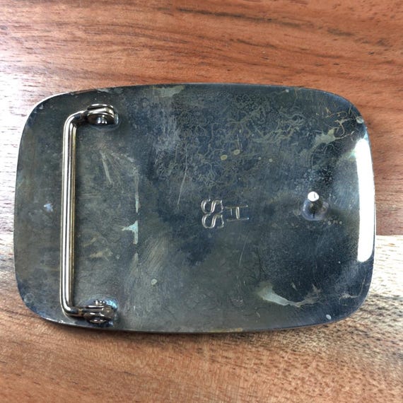 Western SSH Engraved Native Turquoise Abalone Inl… - image 5