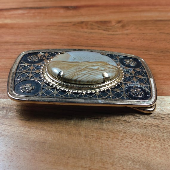 Rectangular Western Abstract Scenery Jasper Caboc… - image 2