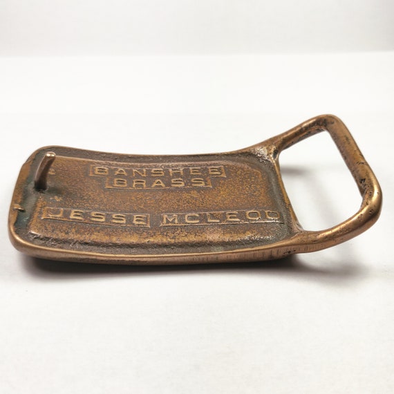 Brass Tech Ether Guild Jesse Mcleod‎ Banshee Piscinean Vintage Belt Buckle/belt Signed Brass Tech Ether Guild Jesse Mcleod Banshee Piscinean  main image 2