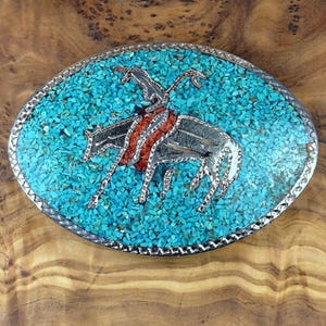 Southwest Style End of the Trail Native Chief Turquoise  display picture 3