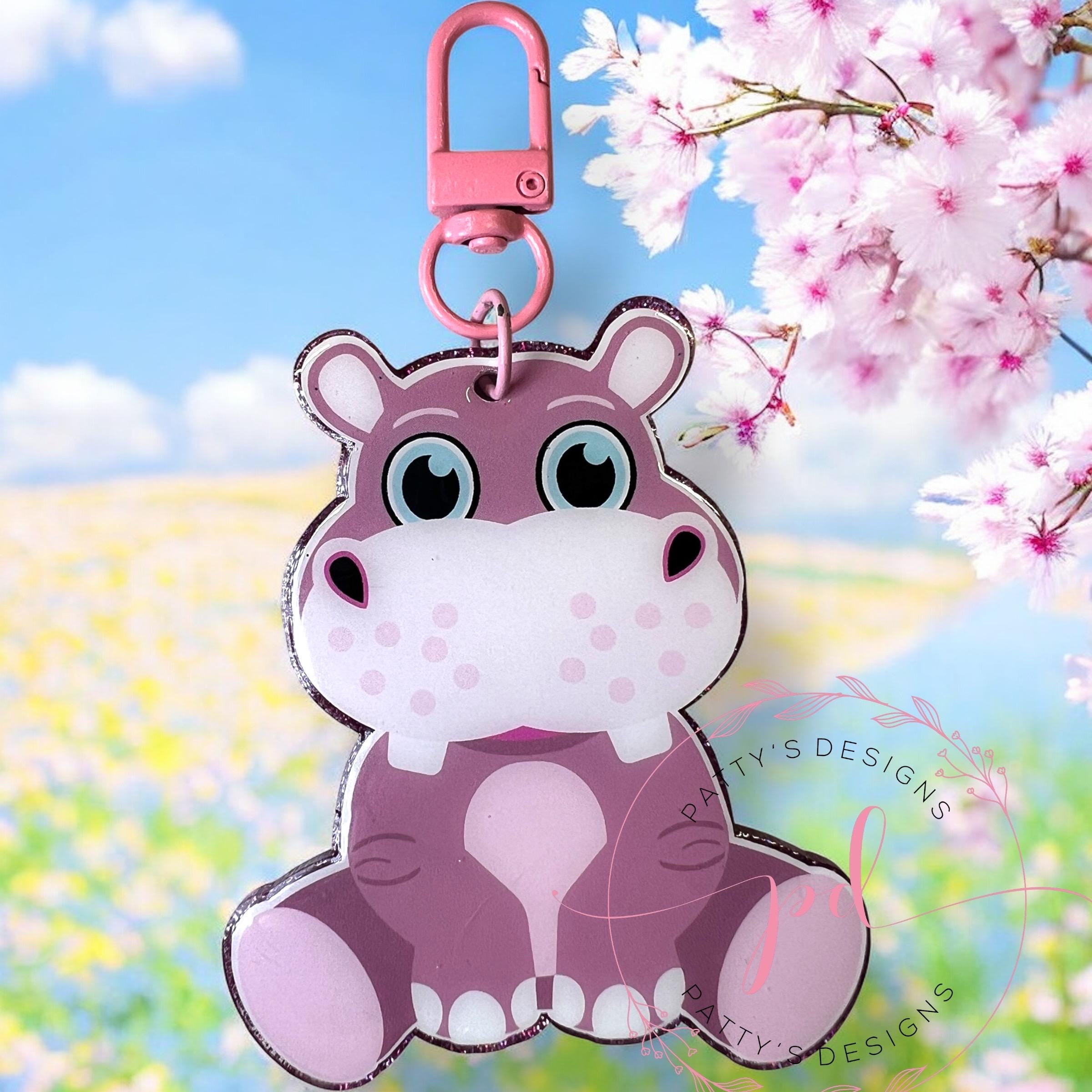 Hippo Bag Tag/Keychain, Hippopotamus