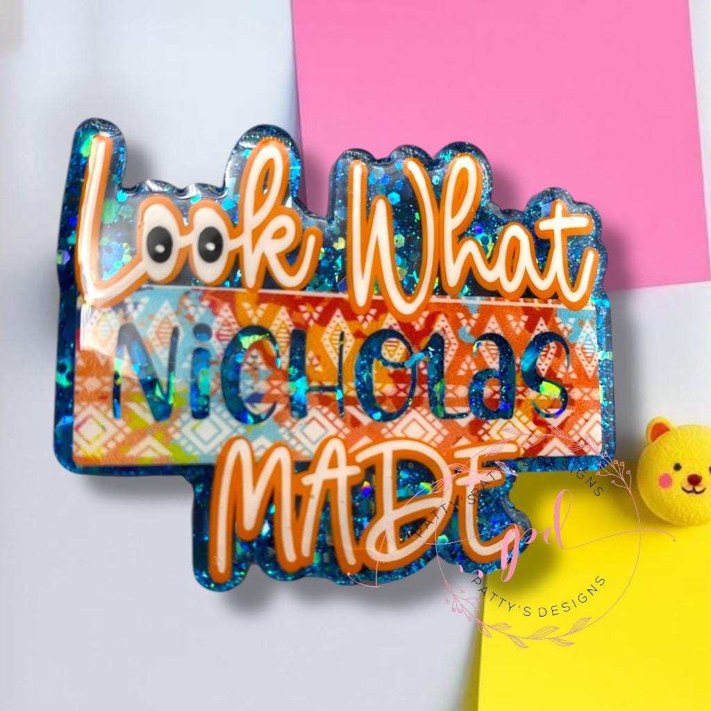 Personalized Children’s Artwork Magnet, Look What I Made - Thumbnail 2