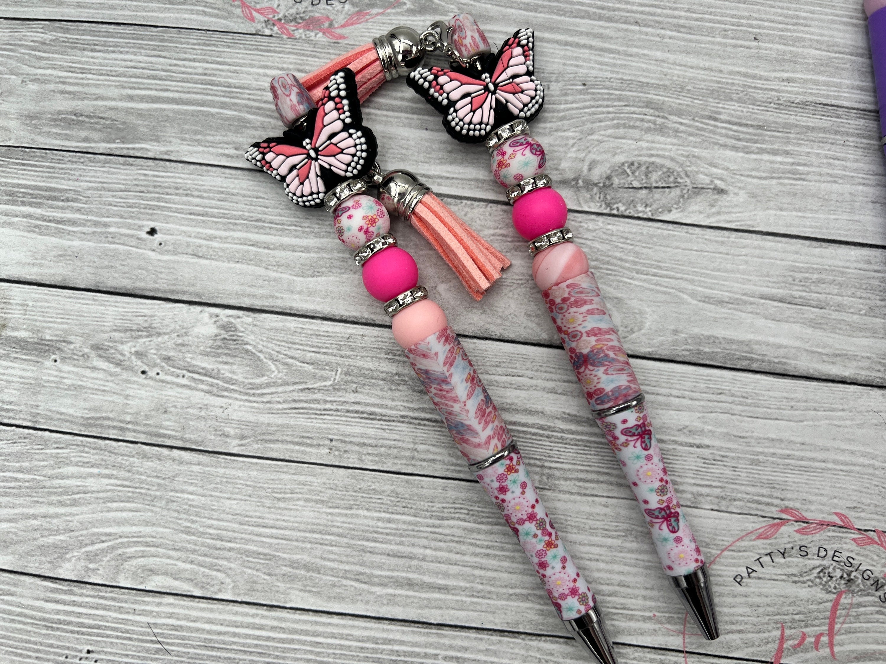 Butterfly Beaded Pen w/ Ink Refill - Thumbnail 2