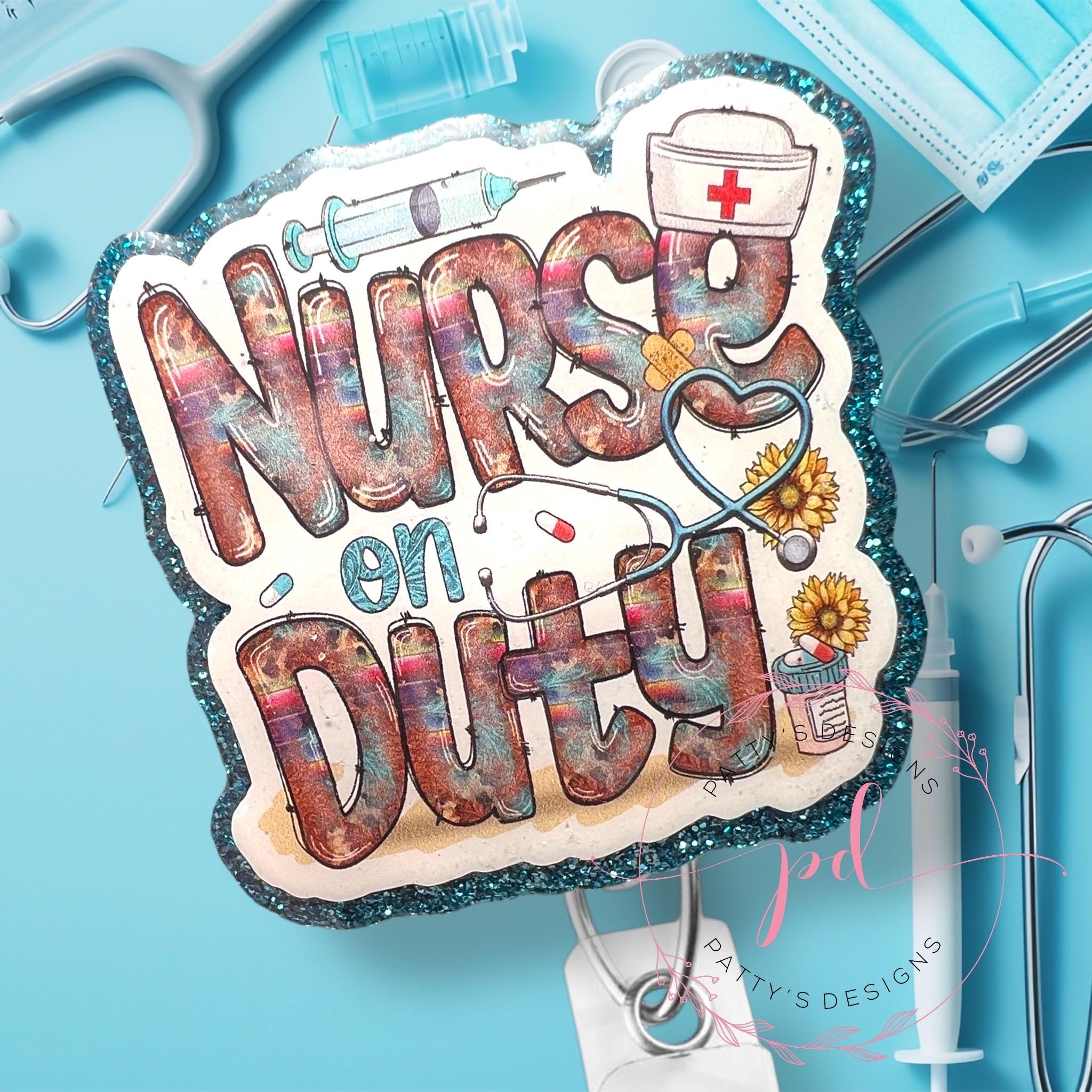 Nurse on Duty Badge Reel, Badge Holder