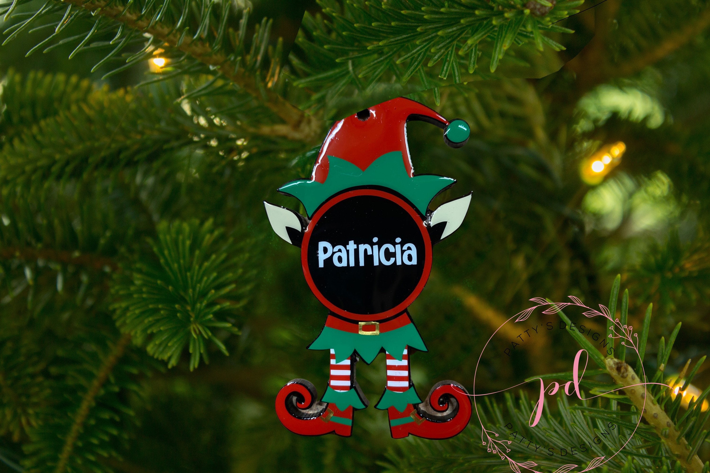 Elf Ornament (Boy or Girl Elf), Christmas Elf, Tree Ornament - Thumbnail 2