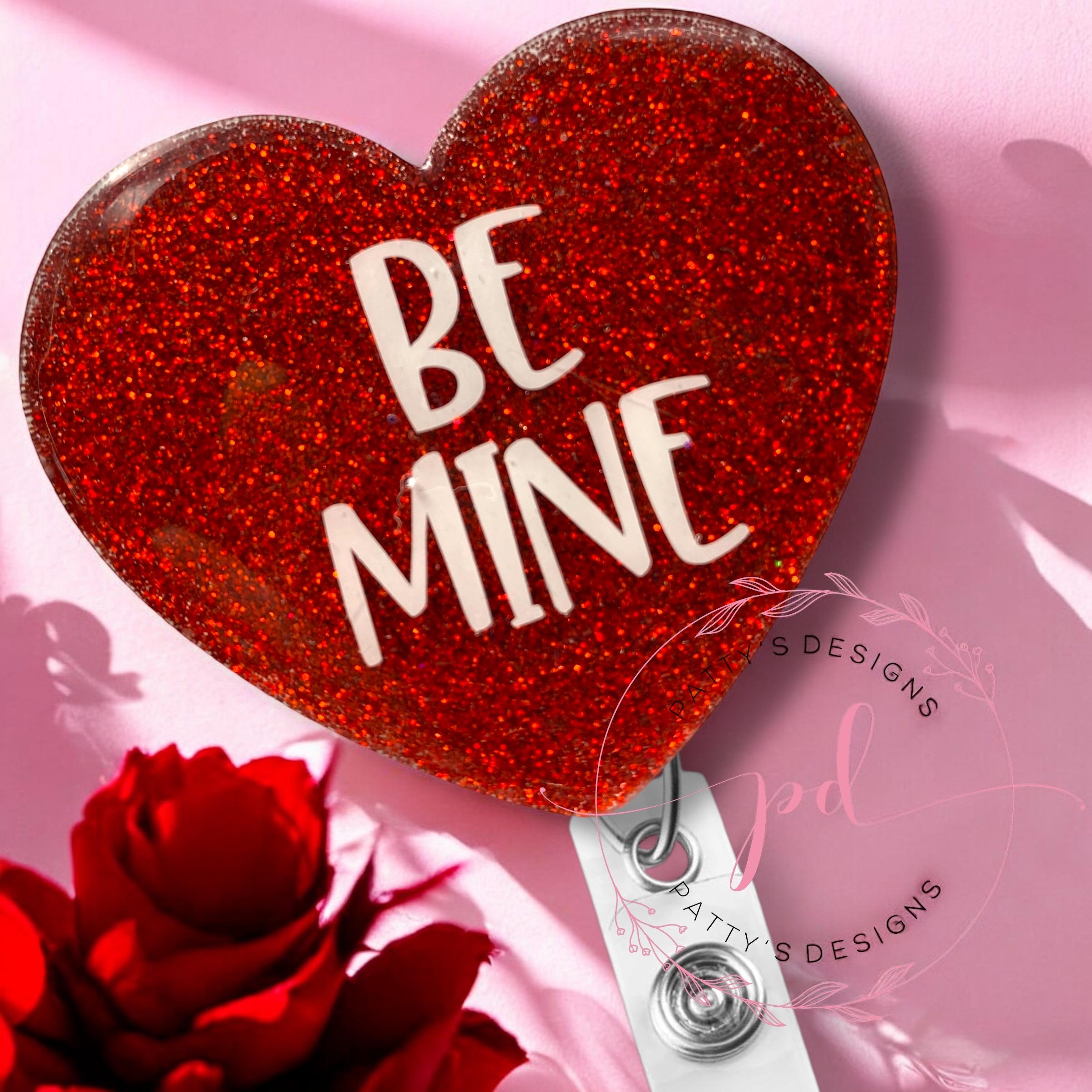 Be Mine Heart Badge Reel, Badge Holder, ID Holder