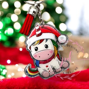 Unicorn Keychain, Christmas