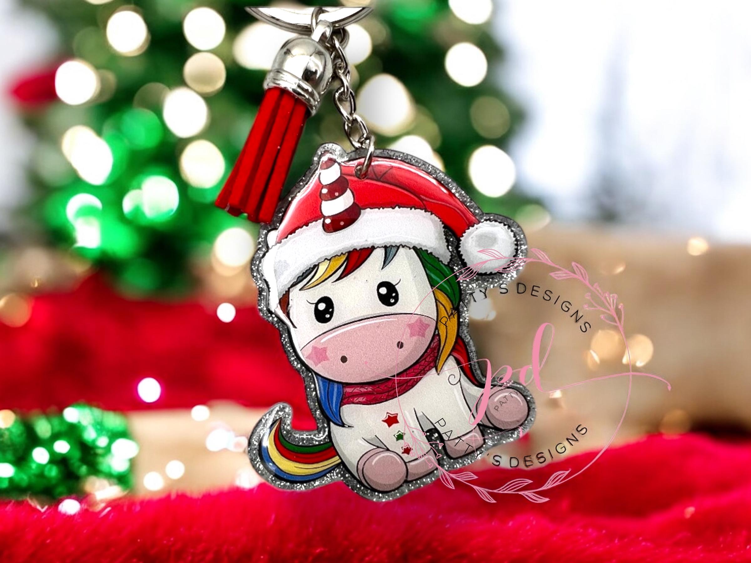 Unicorn Keychain, Christmas