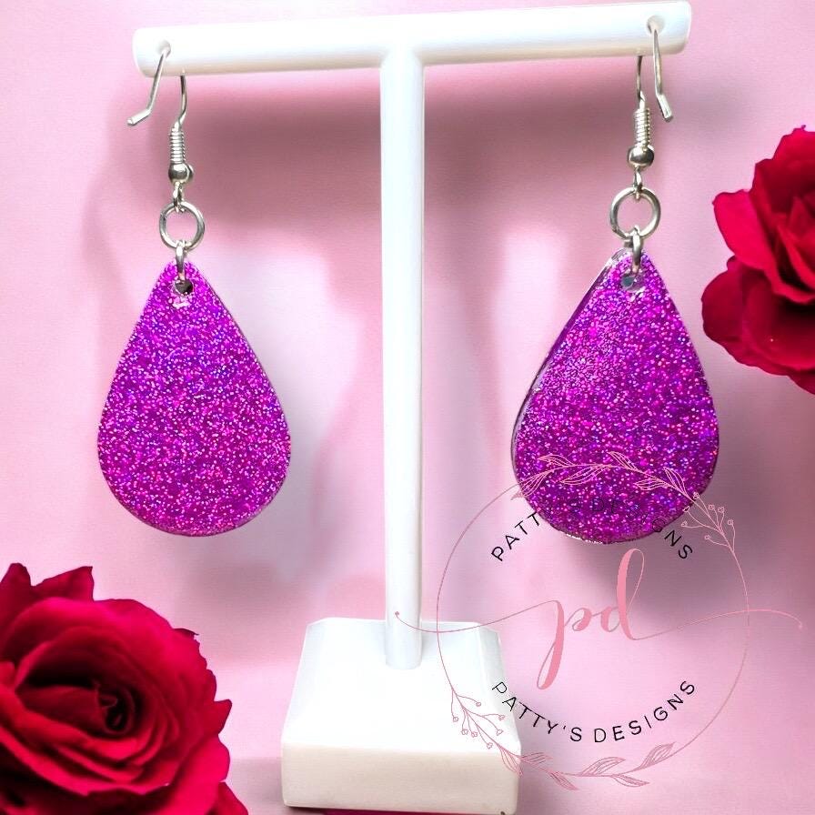 Rose Teardrop Earrings - Thumbnail 2