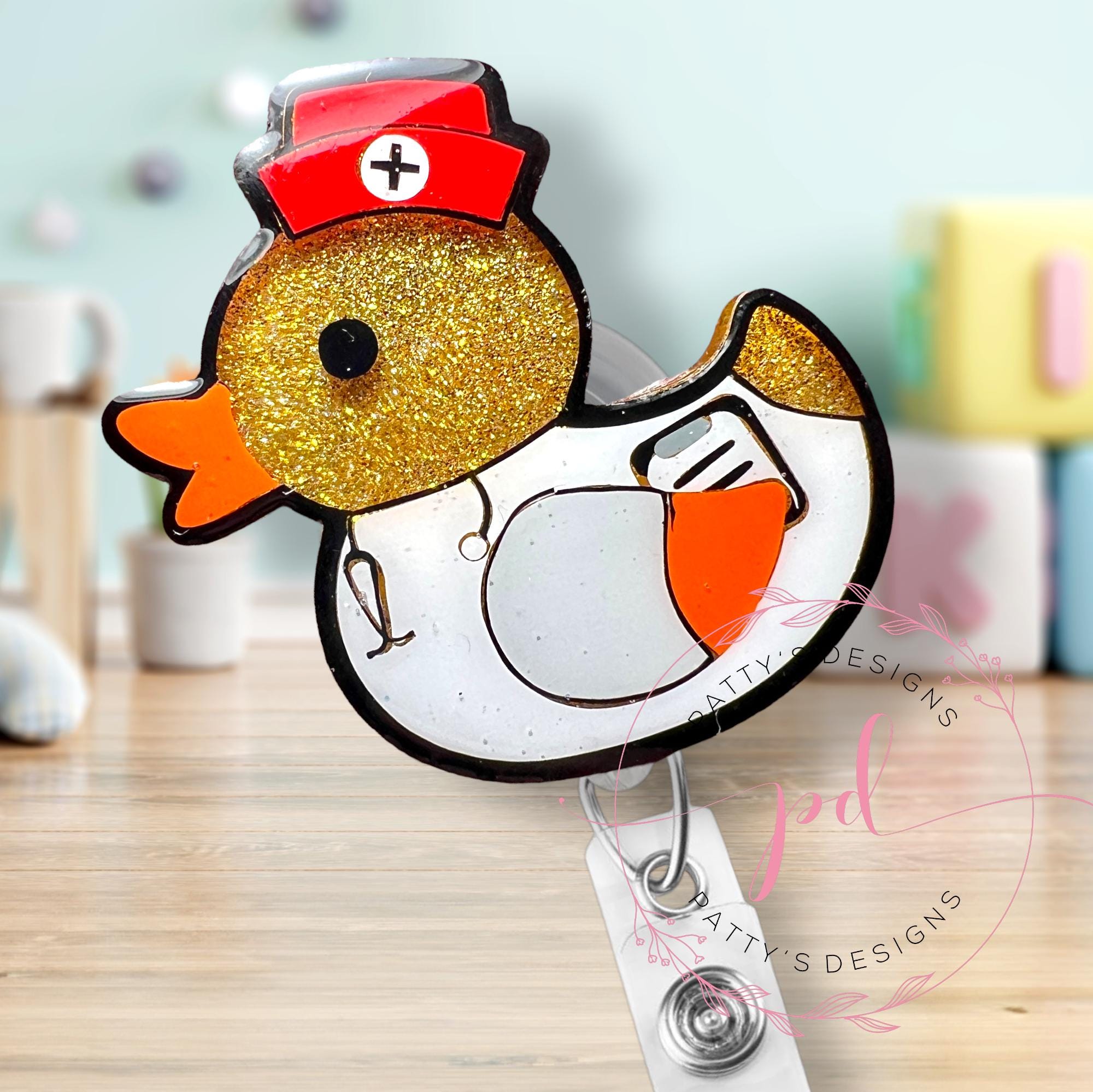 Nurse Rubber Ducky Badge Reel, NICU, Pediatric