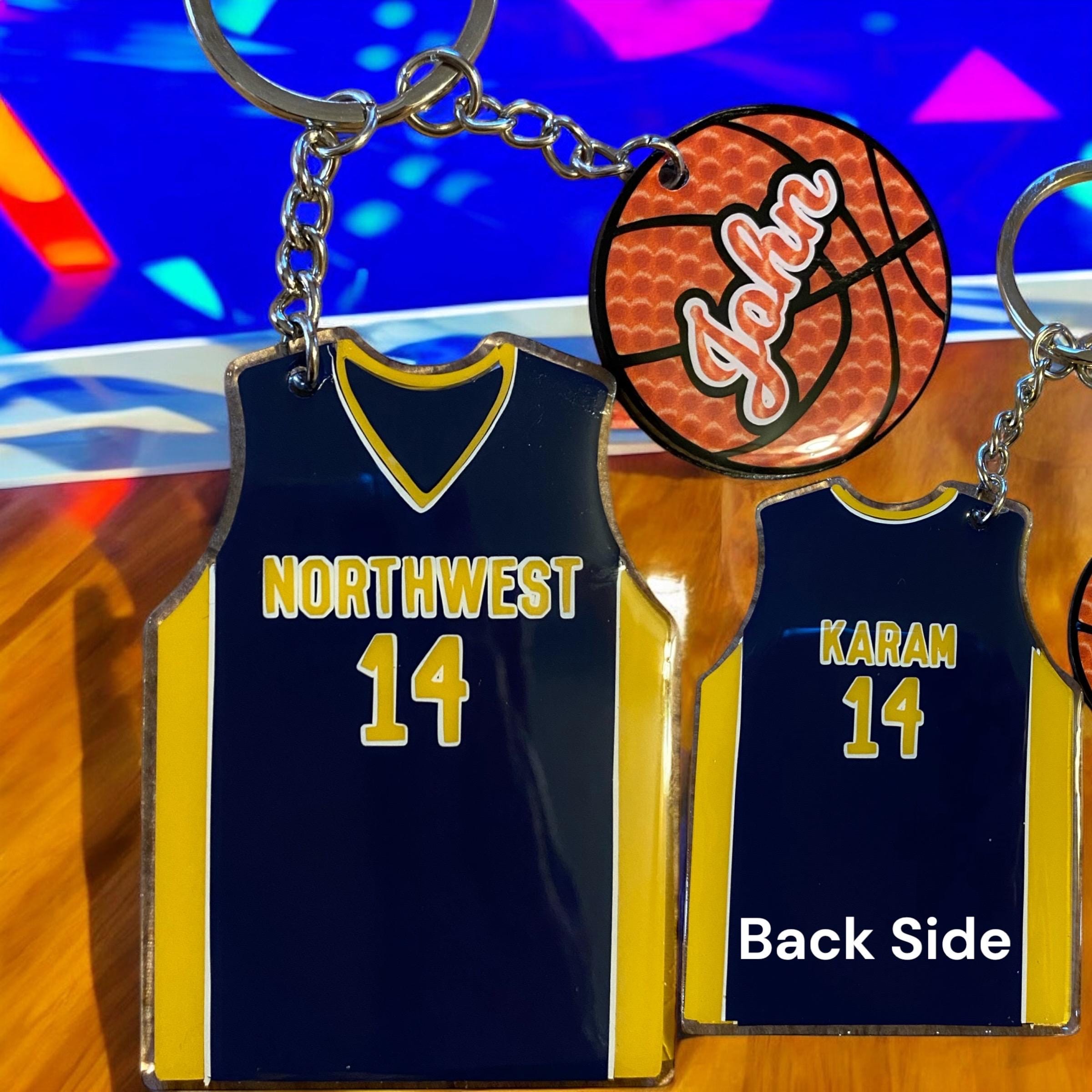 Basketball Jersey and Basketball Keychain
