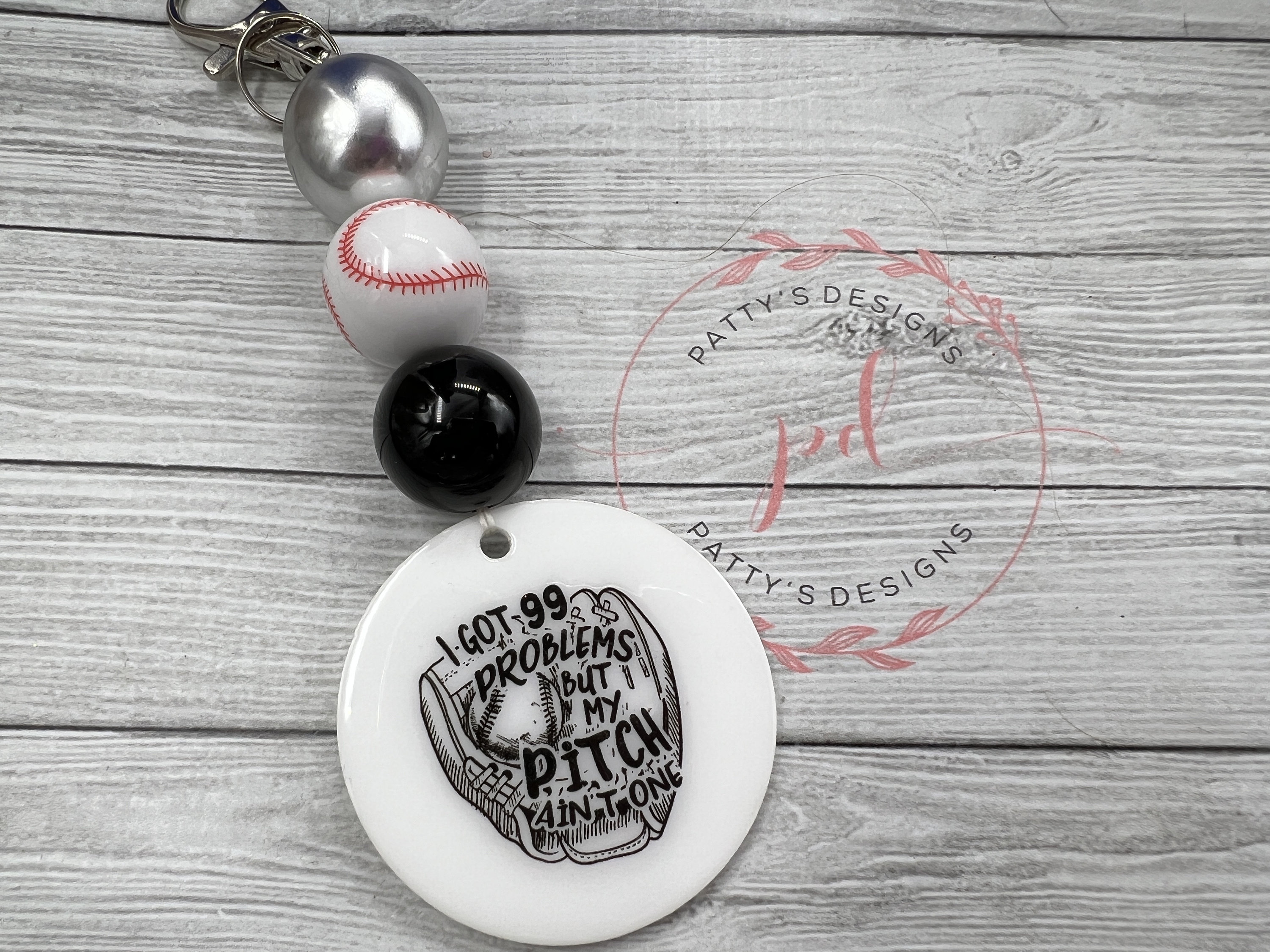 Baseball Pitcher Keychain