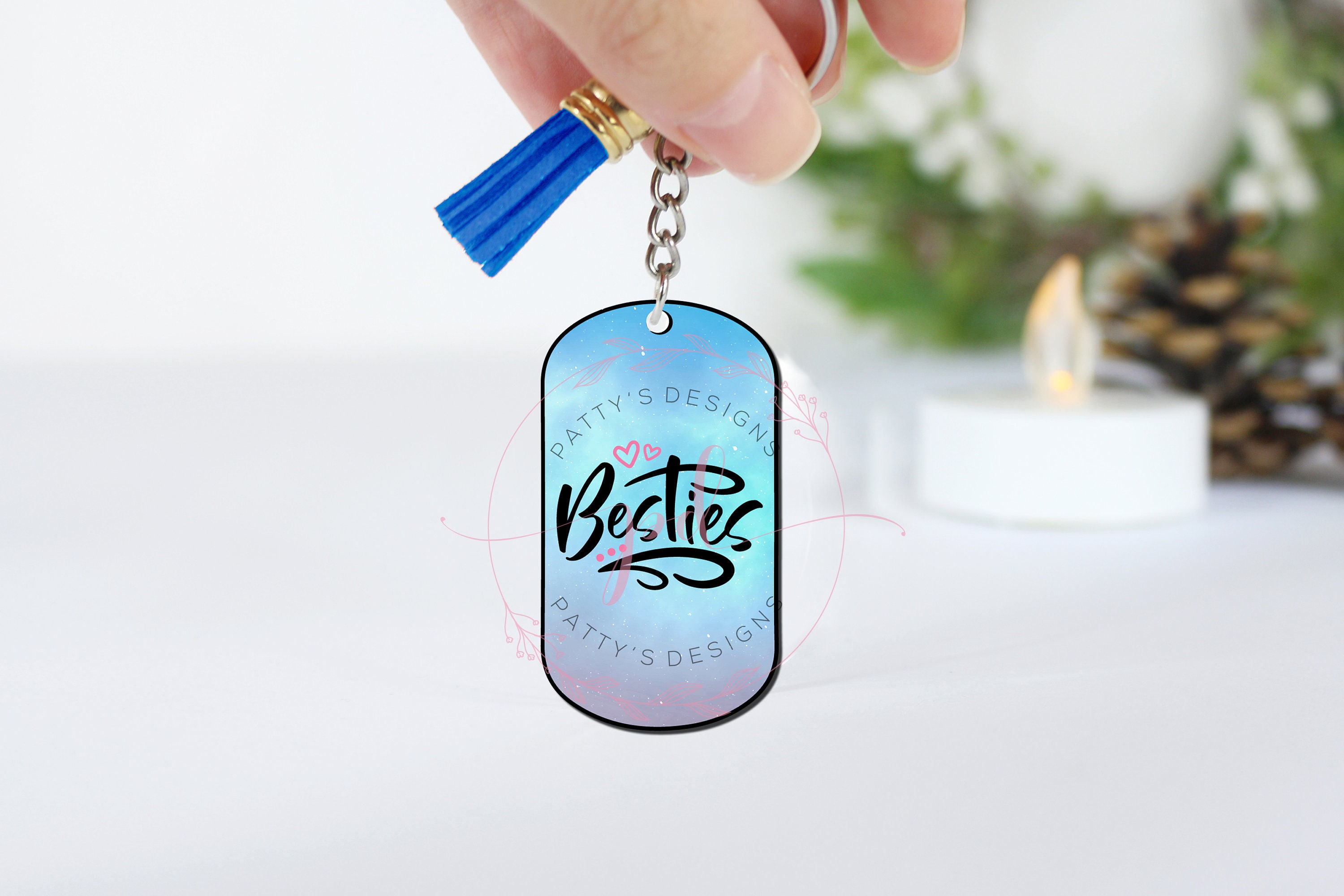 NEW Best Friends Keychain, BFF Keychain, Besties Keychain, Chibi, Friends Keychain, Best Friend Gift, Best Friend Gift Personalize - Thumbnail 4