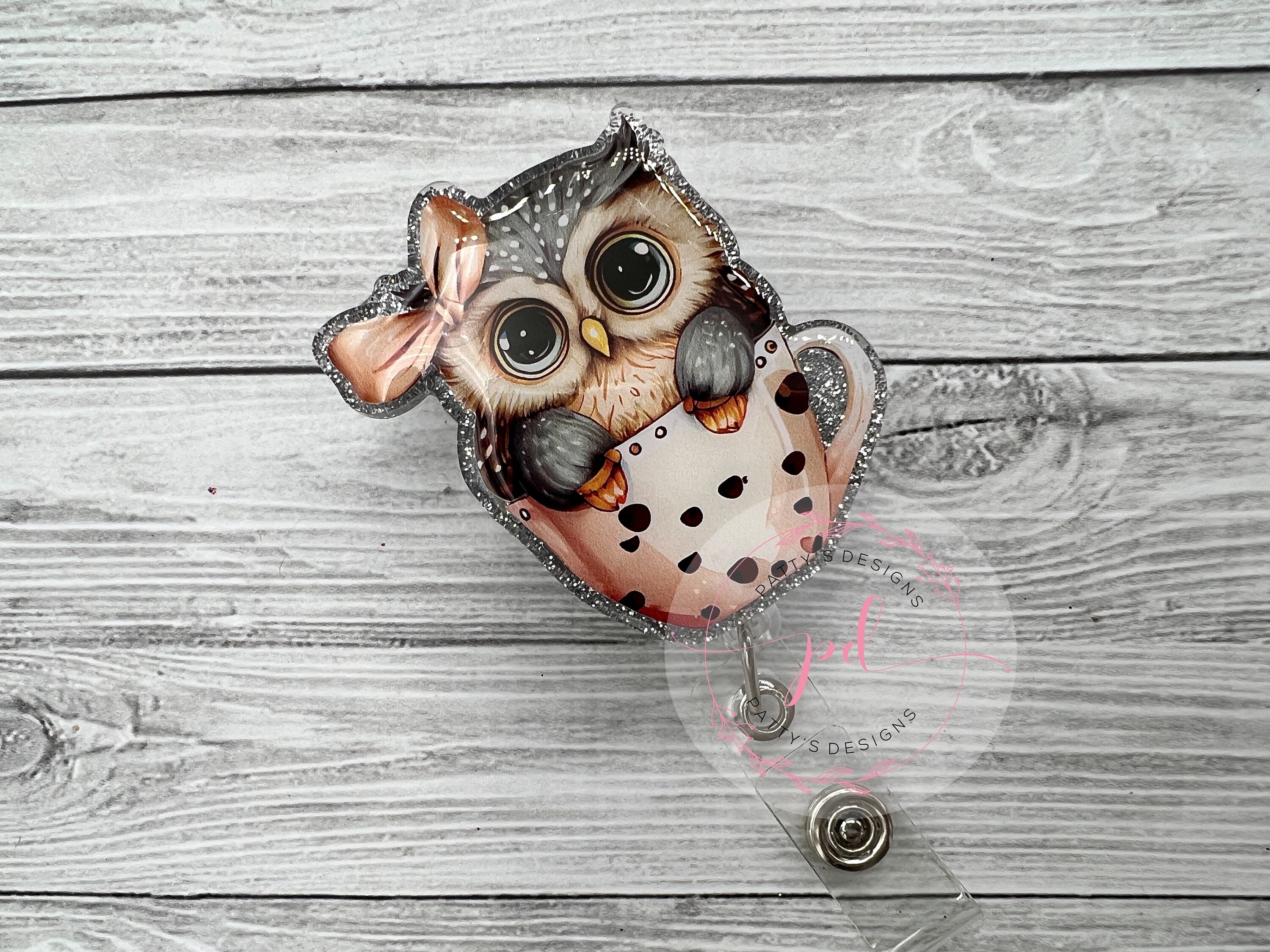 Owl Badge Reel, Badge Holder, ID Holder